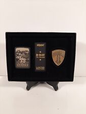 Zippo Windproof Lighter 1941 Black Crackle D-DAY Normandy 75th Anniversary NEW picture