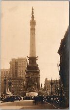 Postcard Soldiers and Sailors Monument Indianapolis Indiana RPPC Real Photo Fu picture