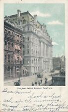 NEW YORK CITY - The New Hall of Records showing Horse Drawn Carriages -udb- 1905 picture