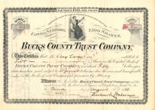 Bucks County Trust Co. - Stock Certificate - Banking Stocks picture