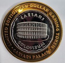 Caesars Palace $10 999 Fine Silver Colosseum Limited Edition Gaming Casino Token picture