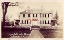LONGFELLOW'S HOME, CAMBRIDGE, MA 1929 RPPC picture