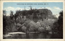 Castle Rock on Wisconsin River ~ Mauston WI ~ 1940 to H. PICKRELL Petersburg IL picture