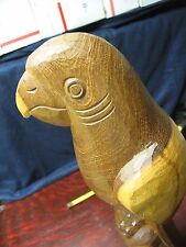  CARVED  HARDWOOD  PARROT  17'' TALL  VERY  NICELY  DONE  ARTIGIANO  SIGNED   picture