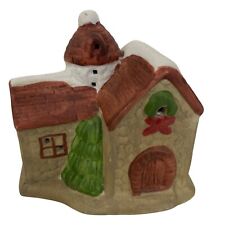 Miniature Christmas Holiday House Castle Ceramic Primitive picture