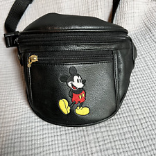 Vintage 90s Walt Disney World Mickey Mouse Fanny Pack Black picture