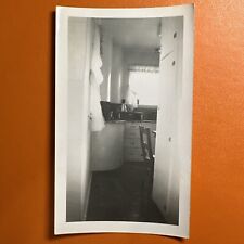 VINTAGE PHOTO spooky, empty kitchen liminal spaces doorway Original 1940s Radio picture