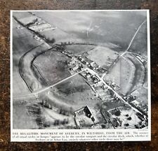 Aerial View of Avebury - Wiltshire - 1956 Press Cutting r448 picture