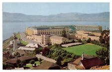 Vintage Aerial View of San Quentin State Prison Cell Blocks CA Postcard Unposted picture