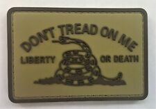 Don't Tread On Me Tan PVC Patch Gadsden (Recon SEAL Swat Special Forces GB) 1274 picture