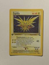 Zapdos 1st edition Fossil Holo near mint condition ENGLISH  15/62 picture