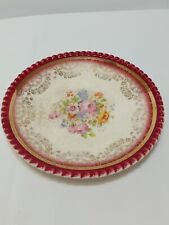 Nasco Empress 22 KT Gold Decorative Rose China 6 inch saucer Made in USA Vintage picture