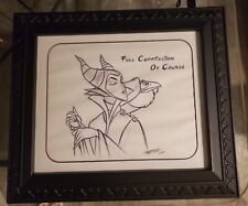 Custom Signed Disney Imagineers Malefescent Sketch Framed Authenticated 2005 picture