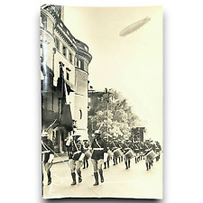 Post WWI US Army Airship Pennsylvania Div Keystone Veteran Soldiers Parade 13 In picture