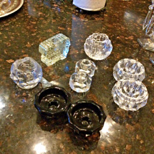 Collection of Eclectic Crystal/Ceramic Candleholders Single/Pairs Sold as Sets picture