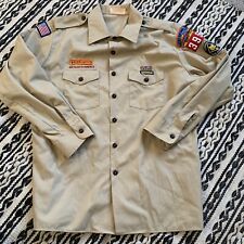 Vintage Boy Scouts Leader Long Sleeve XL 17-17.5” Neck, BSA With Patches. C5 picture