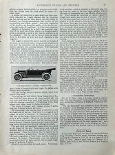 1913 Report First Lyons-Knight Model K Autos Indianapolis IN Pics, Specs, Info picture