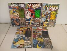 X-Men Fatal Attractions Lot of 5 Hologram Covers 1993 Near Complete VF/NM picture