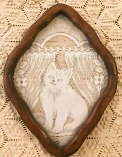 Vintage Dutch Lace with Cute Kitten Framed picture