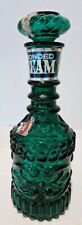 VTG Jim Beam Glass Decanter w/ Cork Stopper &Label~1968 KY DRB 230~Emerald Green picture