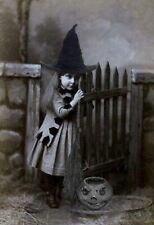 Antique Halloween Little Witch Girl Photo 2047b Oddleys Strange & Bizarre picture
