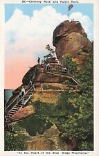 Asheville NC Chimney Rock Blue Ridge Mtns Hwy Hickory Nut Gap Vtg Postcard D64 picture