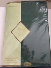 Vintage tablecloth Vienna by Benson Mills Oval  60x104  Hunter Green NIP picture
