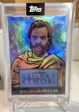 2022 Topps Star Wars Wrapper Art #9 - Obi-Wan Kenobi - Rainbow Foil 67/99 picture