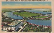 Washington DC Harbor and Potomac River Vintage Linen Postcard  picture