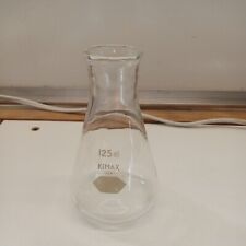 Glass Beaker 125ML KIMAX Made In USA Collectible Science Medicine Lab VINTAGE picture