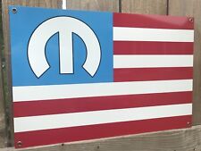 MOPAR AMERICAN MUSCLE Flag  Metal Sign 18 Inch Dodge picture