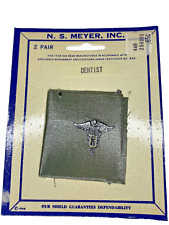 VTG 1966 US Military NS Meyer Green Cloth DENTIST emblem NOS 2 pair/unopened PKG picture