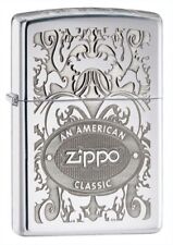 Zippo Sterling Silver Lighter With American Classic Design 24751 SS, New In  Box picture