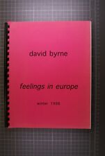 David Byrne Itinerary Original Vintage Feelings In Europe Tour 1998 picture