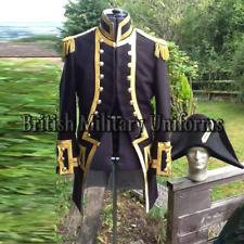 New Napoleonic Naval Captains British Navy Blue Wool Only Coat Fatima Industries picture
