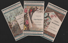 3 TROY NY MATCHING TRADE CARDS, G V S QUACKENBUSH & CO, HOUSE FURNISHINGS F882 picture
