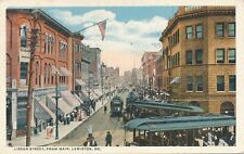 LEWISTON ME - Lisbon Street From Main Postcard - 1918 picture