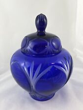 Bogati “Angel Wings” Cobalt Blue Crystal Large Funerary Urn 11” Ashes Europe picture