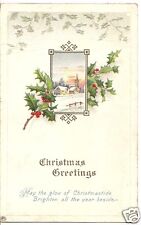 Original Vintage PC- 1921 Christmas Seal Stamp- Christmas Greetings- 1907-1915 picture
