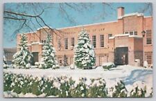 Gonzaga Law School University Snow Spokane Washington WA Chrome Postcard Vtg picture