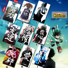 9pcs My Hero Academia Anime Japanese Card Sticker Bus Subway Card Sticker picture