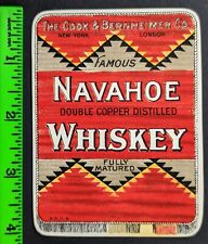 Vintage Navahoe Whiskey Alcohol Label picture