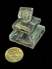 VINTAGE FRENCH ART DECO 2 TIER GLASS SCENT BOTTLE #1082 picture