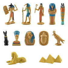 12 X Ancient Egypt Egyptian God Figurines Set Ornaments Mythology Pharaoh Model  picture