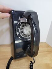 Vintage Bell System Western Electric 554 Black Wall Mount Rotary Dial Phone Prop picture