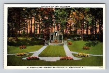 St. Bonaventure NY-New York Seminary & College Lady Lourdes Vintage Postcard picture