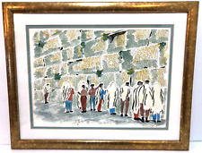 Vntg Hebrew Micrography Western Wailing Wall Jewish Art Judaism Judaica Israel picture
