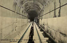 1911 Interior of the Detroit River Tunnel Detroit Michigan MI Postcard picture