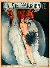 1920's La Vie Parisienne French Bearded Man France Travel Advertisement Poster picture