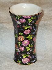 Formalities By Baum Bros Black Floral 5.5” Porcelain Vase picture